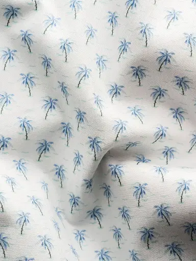 Eton Men's Contemporary-Fit Palm Tree Print Shirt - Blue | Thumbnail 8