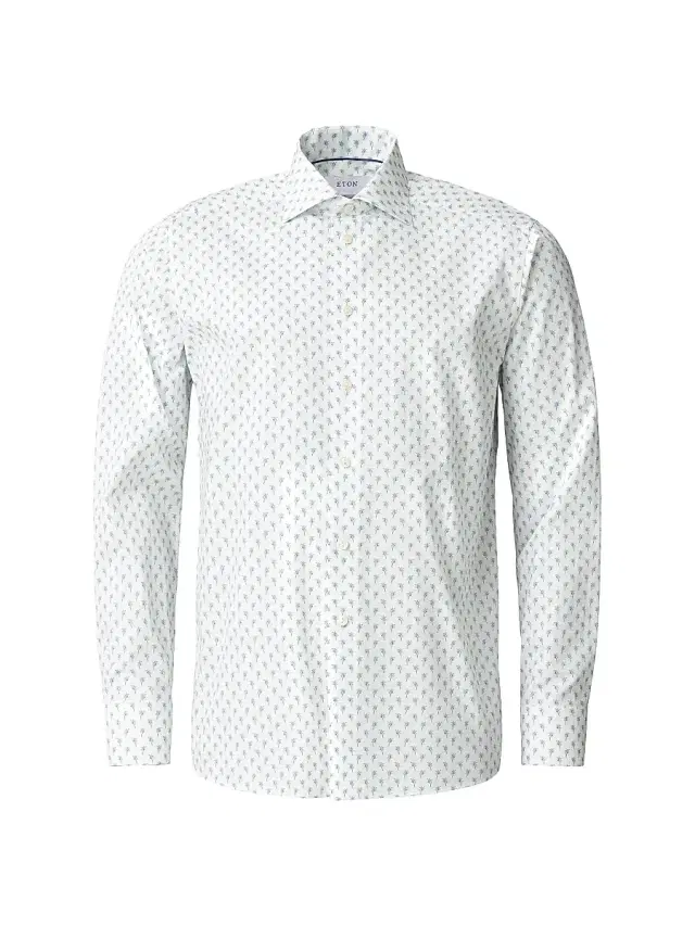 Eton Men's Contemporary-Fit Palm Tree Print Shirt - Blue