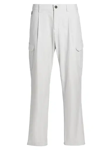 HERNO Men's Pleated Cargo Pants - Off White - Size XL | Thumbnail 1 HERNO Men's Pleated Cargo Pants - Off White - Size XL | Thumbnail 1