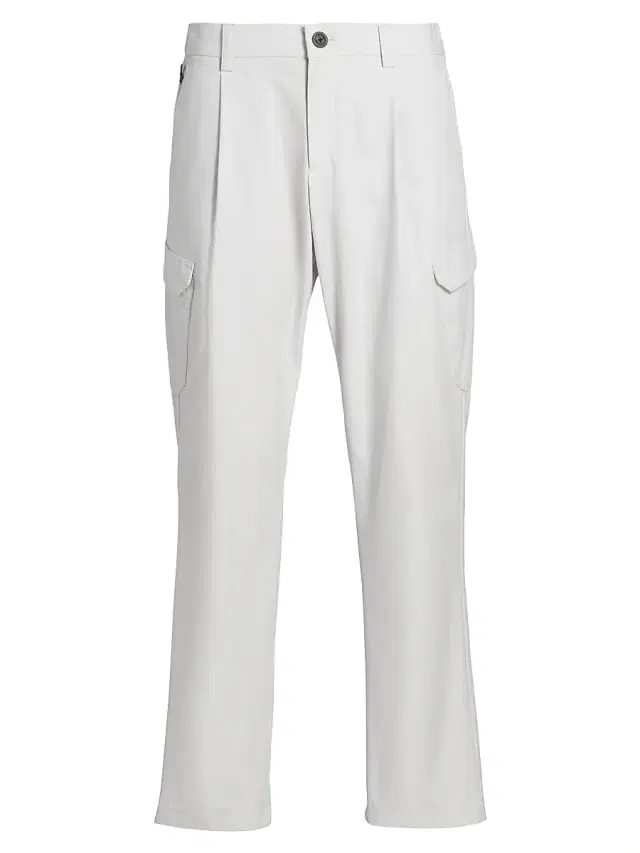 Herno Men's Pleated Cargo Pants - Off White