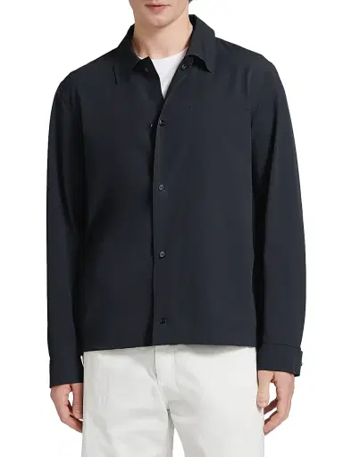 HERNO Men's Lightweight Shirt Jacket - Navy - Size 46 | Thumbnail 3