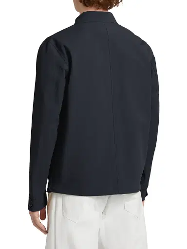 HERNO Men's Lightweight Shirt Jacket - Navy - Size 46 | Thumbnail 5