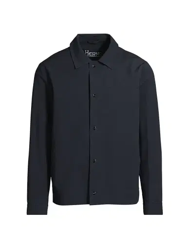 HERNO Men's Lightweight Shirt Jacket - Navy - Size 46 | Thumbnail 1