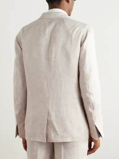 Zegna Double-Breasted Linen-Twill Suit Jacket - Men | Thumbnail 3 Zegna Double-Breasted Linen-Twill Suit Jacket - Men | Thumbnail 3