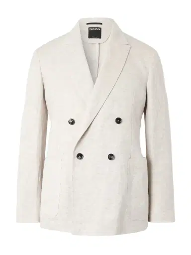 Zegna Double-Breasted Linen-Twill Suit Jacket - Men | Thumbnail 1 Zegna Double-Breasted Linen-Twill Suit Jacket - Men | Thumbnail 1