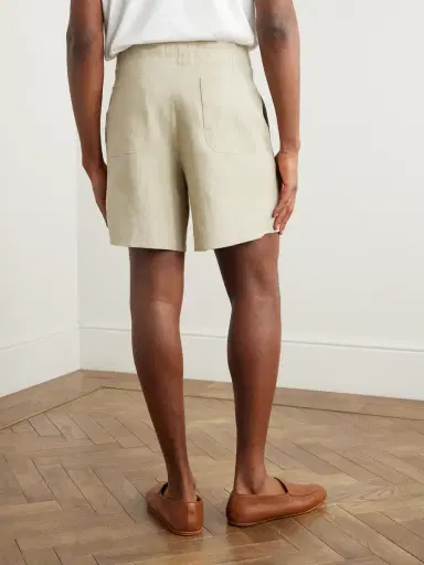 Stòffa Straight-Leg Linen Drawstring Shorts - Men | Thumbnail 4