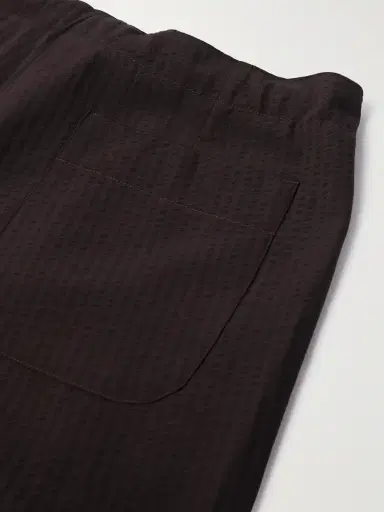 Stòffa Straight-Leg Pleated Wool-Seersucker Shorts - Men | Thumbnail 5