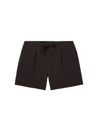 Stòffa Straight-Leg Pleated Wool-Seersucker Shorts - Men | Thumbnail 1