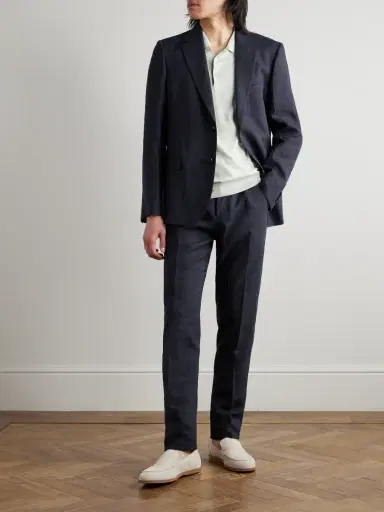 MR P. James Straight-Leg Linen Drawstring Trousers - Men | Thumbnail 2