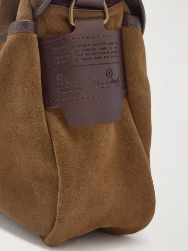 Bleu de Chauffe Fisherman's Musette Leather-Trimmed Suede Messenger Bag - Men | Thumbnail 4 Bleu de Chauffe Fisherman's Musette Leather-Trimmed Suede Messenger Bag - Men | Thumbnail 4