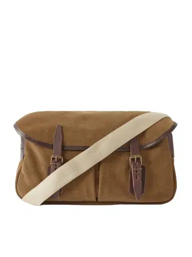 Bleu de Chauffe Fisherman's Musette Leather-Trimmed Suede Messenger Bag - Men | Thumbnail 1 Bleu de Chauffe Fisherman's Musette Leather-Trimmed Suede Messenger Bag - Men | Thumbnail 1