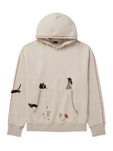 KAPITAL Embroidered Cotton-Jersey Hoodie - Men | Thumbnail 1