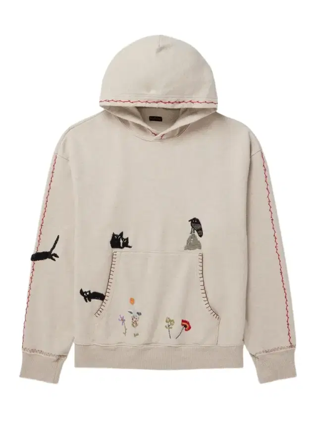 KAPITAL Embroidered Cotton-Jersey Hoodie - Men