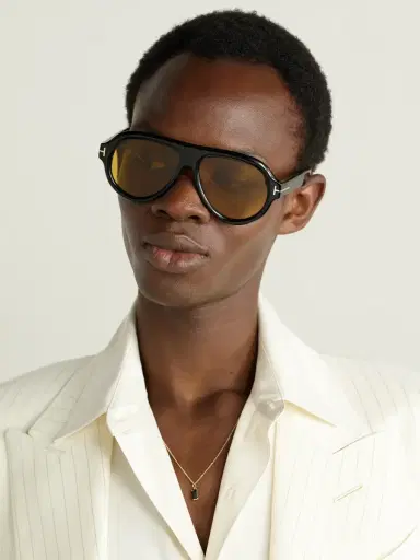 Tom Ford Icon Pilot Aviator-Style Tortoiseshell Acetate Sunglasses - Men | Thumbnail 2 Tom Ford Icon Pilot Aviator-Style Tortoiseshell Acetate Sunglasses - Men | Thumbnail 2