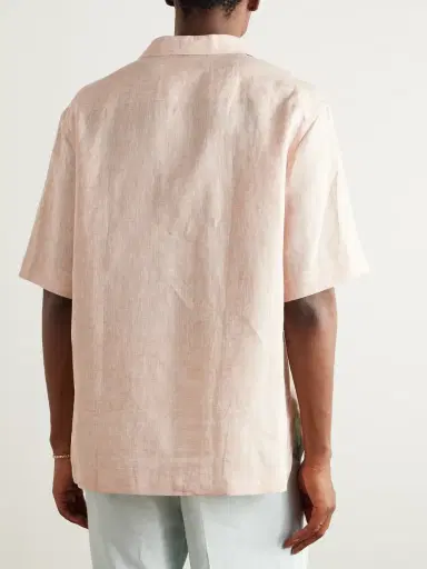 Loro Piana Federico Camp-Collar Linen Shirt - Men | Thumbnail 3 Loro Piana Federico Camp-Collar Linen Shirt - Men | Thumbnail 3