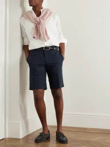 Loro Piana Jarno Straight-Leg Stretch-Cotton Bermuda Shorts - Men | Thumbnail 2 Loro Piana Jarno Straight-Leg Stretch-Cotton Bermuda Shorts - Men | Thumbnail 2