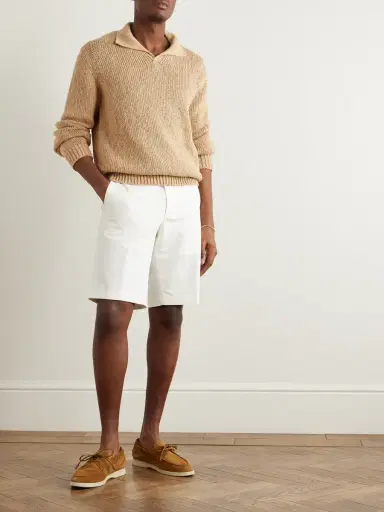 Loro Piana Jarno Straight-Leg Stretch-Cotton Bermuda Shorts - Men | Thumbnail 2 Loro Piana Jarno Straight-Leg Stretch-Cotton Bermuda Shorts - Men | Thumbnail 2