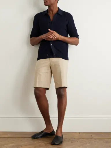 Loro Piana Jarno Straight-Leg Stretch-Cotton Bermuda Shorts - Men | Thumbnail 2 Loro Piana Jarno Straight-Leg Stretch-Cotton Bermuda Shorts - Men | Thumbnail 2