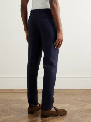 Loro Piana Carlo Straight-Leg Linen Suit Trousers - Men | Thumbnail 4 Loro Piana Carlo Straight-Leg Linen Suit Trousers - Men | Thumbnail 4