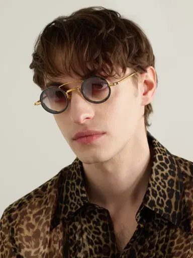 Jacques Marie Mage Ringo 2 Round-Frame Gold-Tone Sunglasses - Men | Thumbnail 2 Jacques Marie Mage Ringo 2 Round-Frame Gold-Tone Sunglasses - Men | Thumbnail 2
