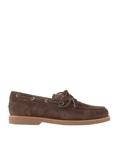 Brunello Cucinelli Suede Boat Shoes - Men | Thumbnail 1 Brunello Cucinelli Suede Boat Shoes - Men | Thumbnail 1