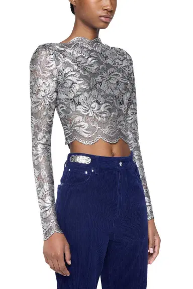 Rabanne Crop Haute Top | Thumbnail 3 Rabanne Crop Haute Top | Thumbnail 3