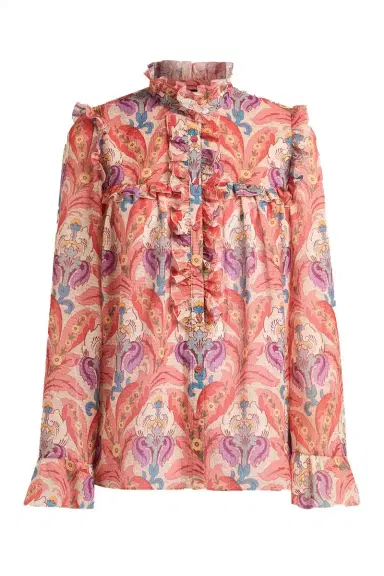 Etro Long Sleeve Ruffle Blouse | Thumbnail 1 Etro Long Sleeve Ruffle Blouse | Thumbnail 1