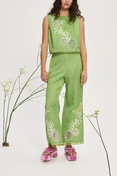 ALÉMAIS Luisa Embroidered Pant | Thumbnail 2 ALÉMAIS Luisa Embroidered Pant | Thumbnail 2