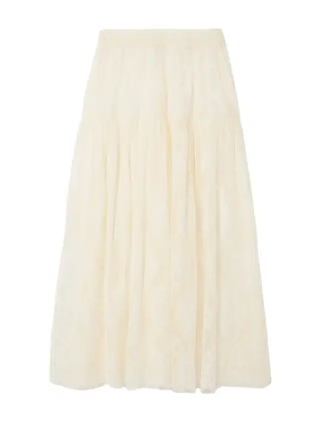 Sebastiane Tiered Lace Midi Skirt