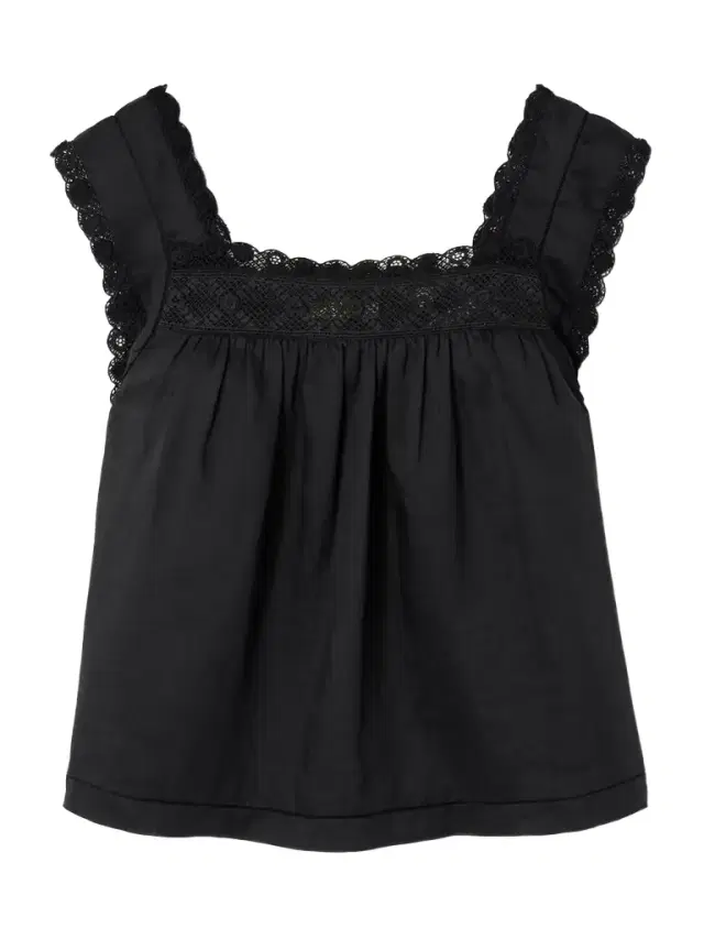 DÔEN Aphra Crochet-trimmed Ramie Top