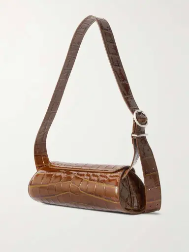 Jil Sander Small Croc-effect Patent-leather Shoulder Bag | Thumbnail 3