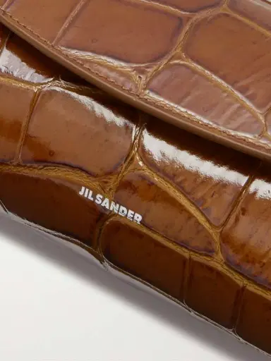 Jil Sander Small Croc-effect Patent-leather Shoulder Bag | Thumbnail 4