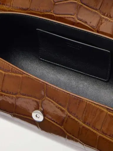 Jil Sander Small Croc-effect Patent-leather Shoulder Bag | Thumbnail 5