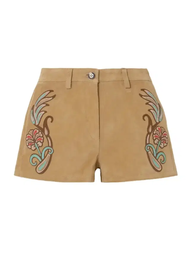 Appliquéd Suede Shorts