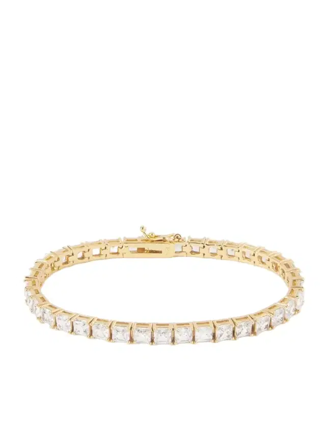 Gia Gold-tone Cubic Zirconia Tennis Bracelet