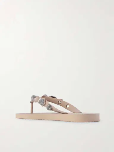Balenciaga Cagole Embellished Rubber Flip Flops | Thumbnail 3
