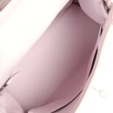 HERMÈS Hermes Kelly Retourne 28 Mauve Pale Clemence Palladium Hardware | Thumbnail 8
