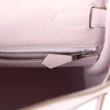 HERMÈS Hermes Kelly Retourne 28 Mauve Pale Clemence Palladium Hardware | Thumbnail 9