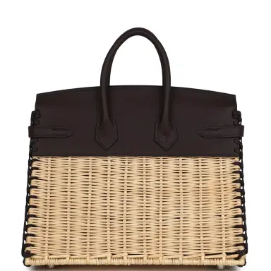 HERMÈS Hermes Picnic Birkin 25 Rouge Sellier Swift Palladium Hardware | Thumbnail 4