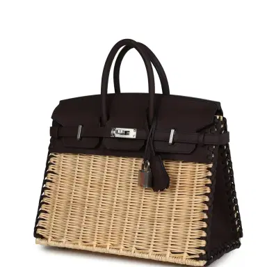 HERMÈS Hermes Picnic Birkin 25 Rouge Sellier Swift Palladium Hardware | Thumbnail 5