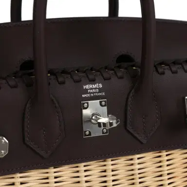 HERMÈS Hermes Picnic Birkin 25 Rouge Sellier Swift Palladium Hardware | Thumbnail 7