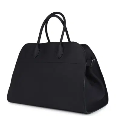 The Row The Row Soft Margaux 15 Bag Midnight Calfskin Silver Hardware | Thumbnail 5 The Row The Row Soft Margaux 15 Bag Midnight Calfskin Silver Hardware | Thumbnail 5