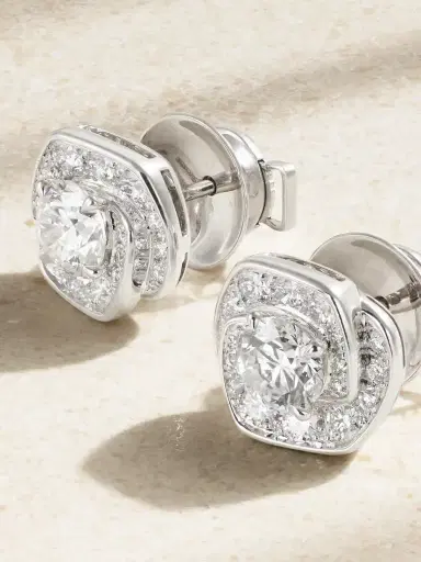 David Morris Frozen Kiss 18-karat White Gold Diamond Earrings | Thumbnail 4 David Morris Frozen Kiss 18-karat White Gold Diamond Earrings | Thumbnail 4
