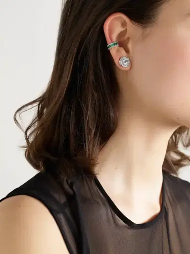 David Morris Frozen Kiss 18-karat White Gold Diamond Earrings | Thumbnail 5 David Morris Frozen Kiss 18-karat White Gold Diamond Earrings | Thumbnail 5