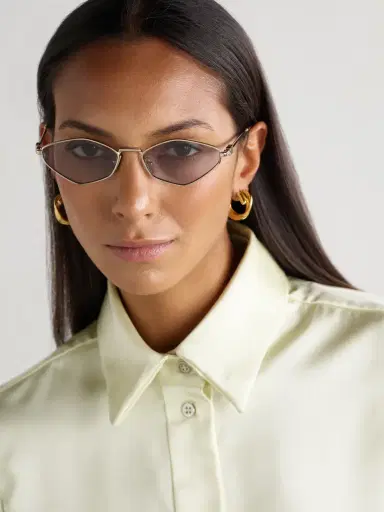 Miu Miu Eyewear Hexagon-frame Gold-tone Sunglasses | Thumbnail 2 Miu Miu Eyewear Hexagon-frame Gold-tone Sunglasses | Thumbnail 2