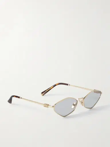 Miu Miu Eyewear Hexagon-frame Gold-tone Sunglasses | Thumbnail 3 Miu Miu Eyewear Hexagon-frame Gold-tone Sunglasses | Thumbnail 3