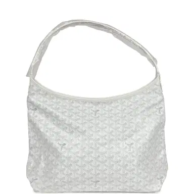 goyard Goyard Goyardine White Boheme Hobo Bag Palladium Hardware | Thumbnail 5