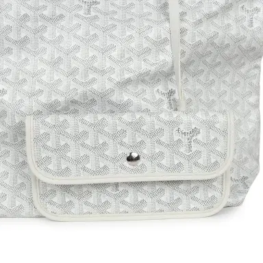 goyard Goyard Goyardine White Boheme Hobo Bag Palladium Hardware | Thumbnail 8