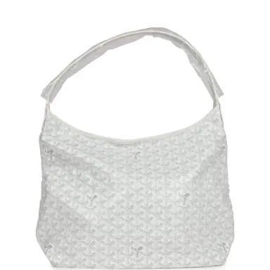 goyard Goyard Goyardine White Boheme Hobo Bag Palladium Hardware | Thumbnail 1