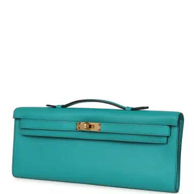 HERMÈS Hermes Kelly Cut Vert Verone Swift Gold Hardware | Thumbnail 5 HERMÈS Hermes Kelly Cut Vert Verone Swift Gold Hardware | Thumbnail 5